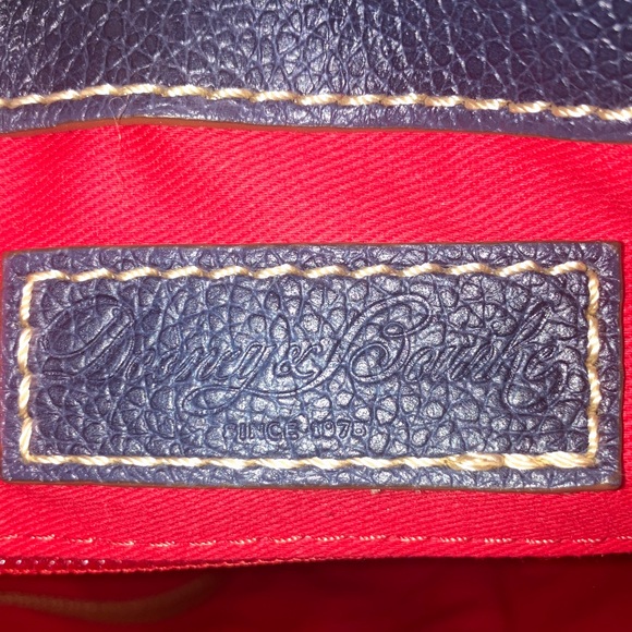 Dooney & Bourke NWOT 3 piece set Navy Blue Pebble Leather hobo Bag key fob/pouch - Picture 12 of 16